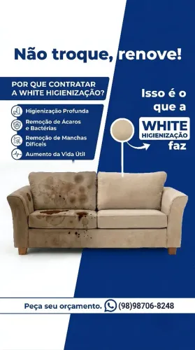 Higienização de Estofados, Lavagem a seco, cama, sofá...
