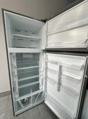 Geladeira Frost Free Duplex 411L Slim cor Inox Midea