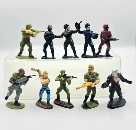 G.I. Joe Micro Figures Hasbro 1989 - Lote com 10 Miniaturas Vintage