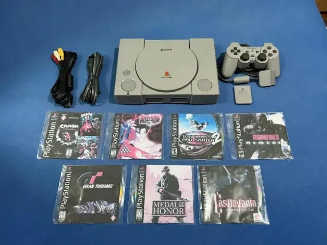 Playstation 1 Fat Ps1 Completo Com Jogos