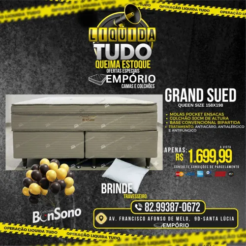 Cama Queen size molas pocket ensacadas promoção novos de fabrica