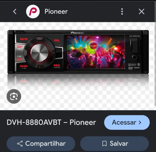 Dvd car play com tela de led.( original chevrolet)
