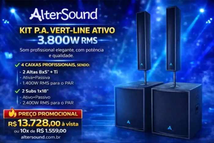 Caixas de som e Trat. Acústico. Som Line Array Sub Som Profissional Igreja Ambiente