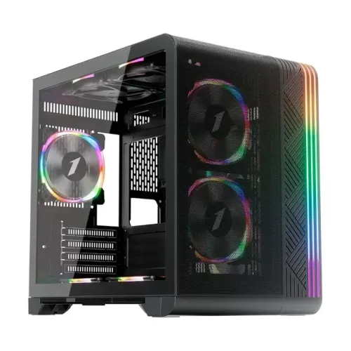 gabinete gamer 1stplayer vt5 mid tower lateral em vidro sem fans novo lacrado