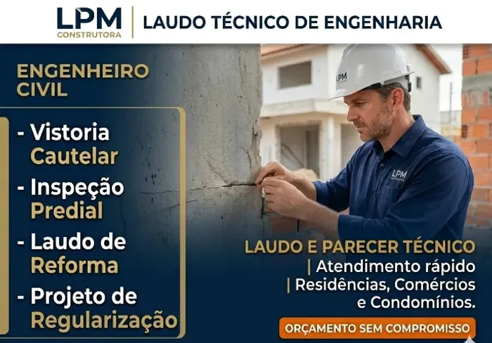 LAUDO TÉCNICO DE ENGENHARIA - ENGENHEIRO CIVIL