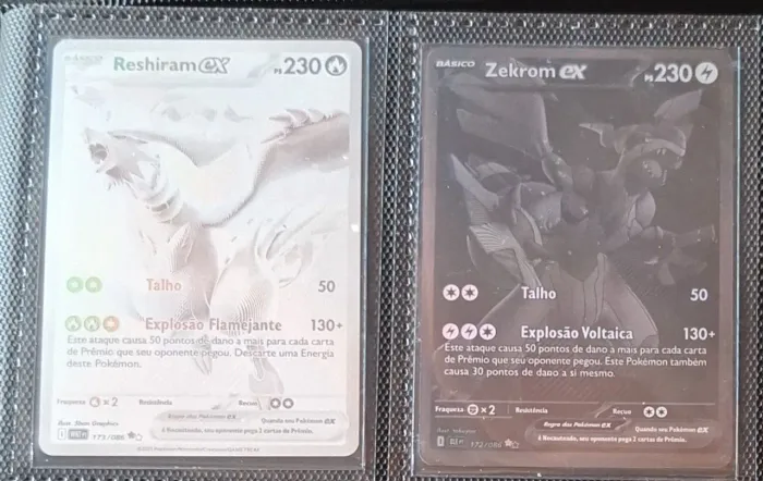 Carta pokemon reshiram e zekrom