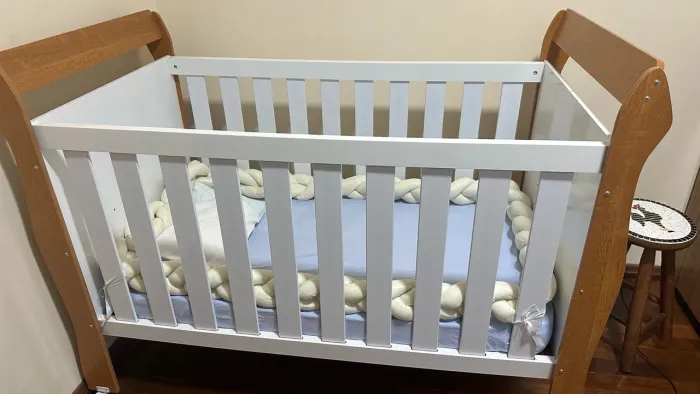 Berço 3 Em 1 Americano Slim 100% Em Mdf Vira Cama.