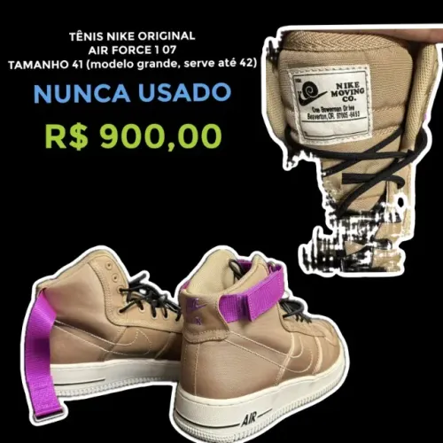 TENIS NIKE AIR FORCE 1 07' CANO ALTO NOVO ORIGINAL!