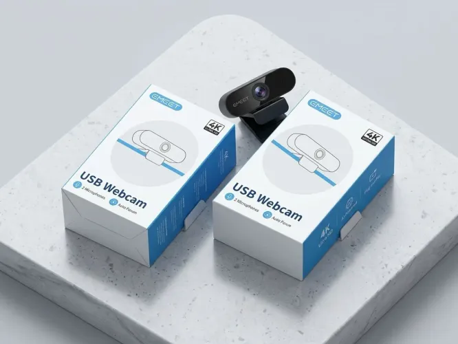 Webcam EMEET 4K Ultra HD - totalmente novas,ainda na caixa.