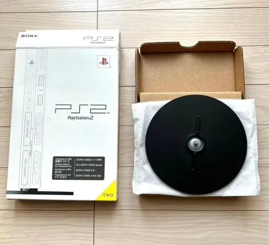 Base Vertical Original Playstation 2 Slim Completa Na Caixa