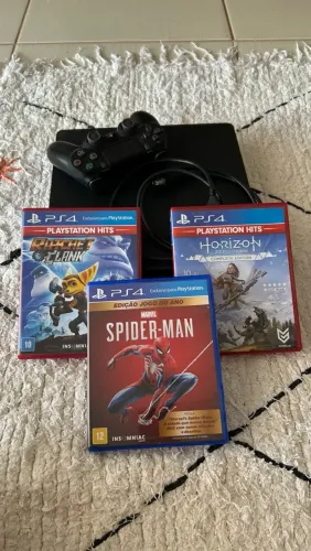 ps4+controle+3 jogos 