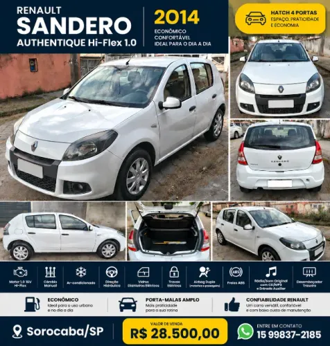 Renault Sandero Expression Hi-flex 1.0 16V 5P 2014