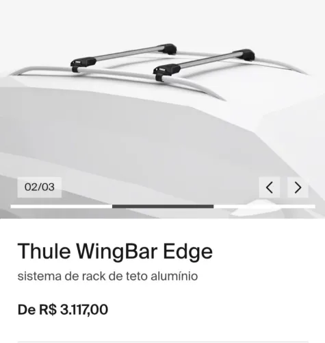 Rack teto Thule