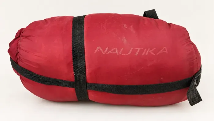 Saco de Dormir Nautika com Capuz + Bolsa de Compressão - Vermelho