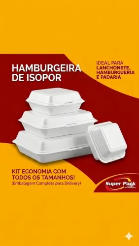 Hamburgueira isopor todos tamanhos