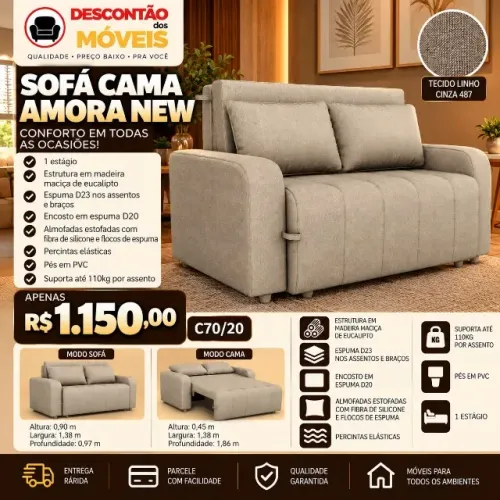 SOFÁ CAMA AMORA NEW