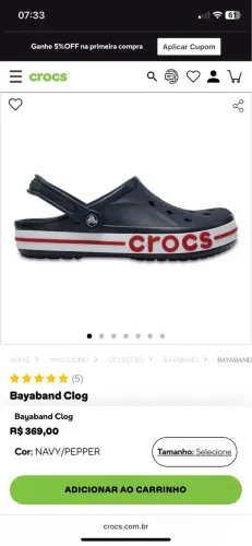 Crocs original tamanho 36