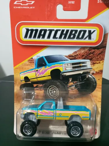 Miniatura pick-up chevy k 1500 silverado matchbox