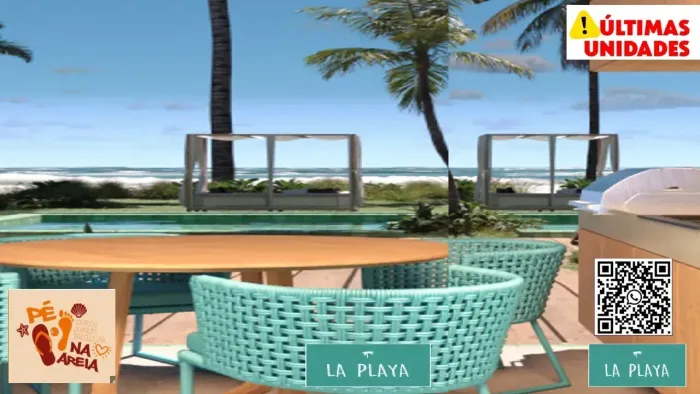 PORTO DE GALINHAS - PÉ NA AREIA COM 89m², 3 quartos próximo as piscinas naturais