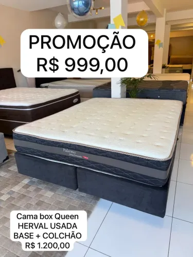 Colchão box Queen Size HERVAL USADA TOP - ENTREGAMOS