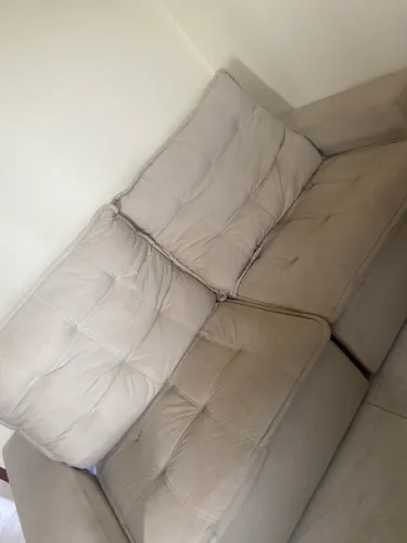 Sofá retrátil bege