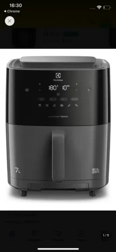 Air Fryer Electrolux 7L Digital Cinza Expert c/ Vapor e Autolimpeza 1700W (EAF180)