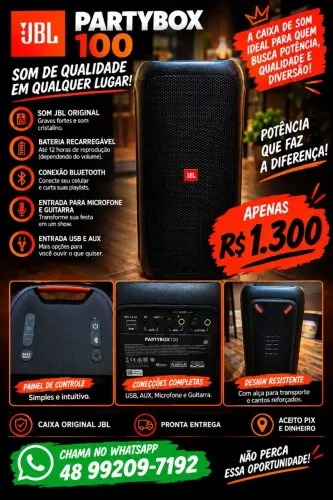 Caixa jbl party box 100