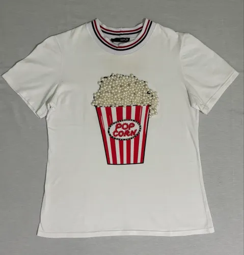 CAMISETA BRANCA POP CORN