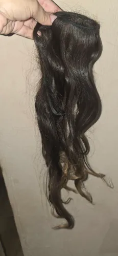 Morena iluminada Cabelo castanho liso 210 grama