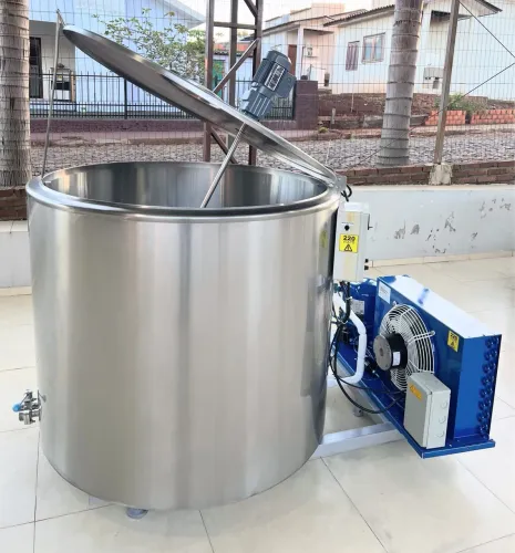 Tanque Refrigerado 500 Litros de Inox Tina De Leite Caldas Açaí Sorvetes Água Misturador