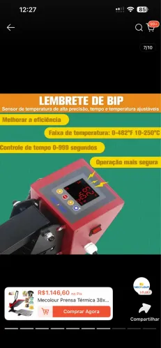 Prensa de estampar caneca,  prensa térmica com gaveta manual e impressora para sublimação 