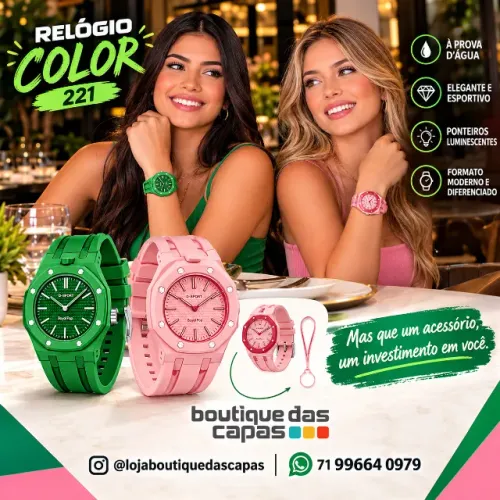 RELÓGIO COLOR 221 Relógio Pulso de bolso Cores