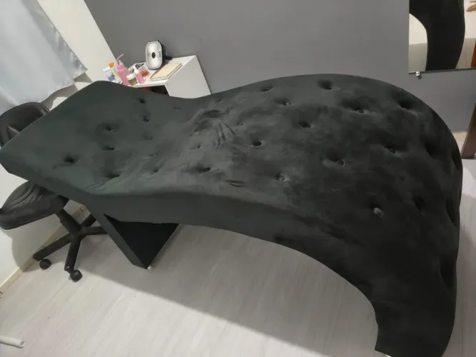Maca curva luxo - preta veludo