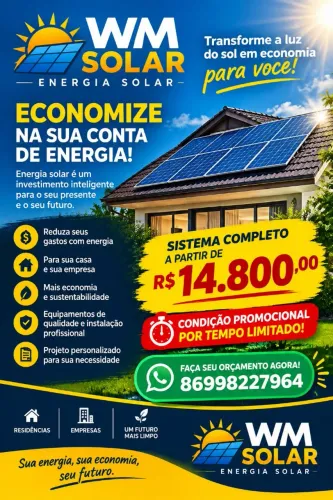 Sistema solar 1000kwh instalação e homologação inclusa