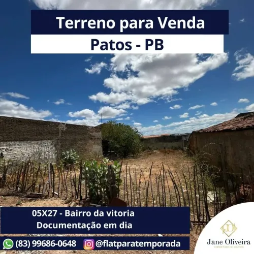Vende-se Terreno no Bairro da Vitória Patos/PB