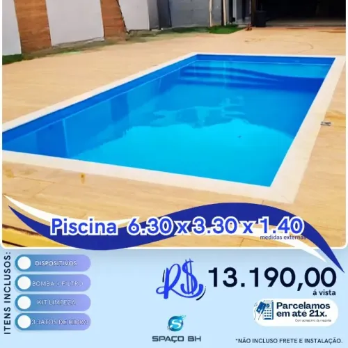 Piscina de Fibra 6,30 x 3,30 x 1,40