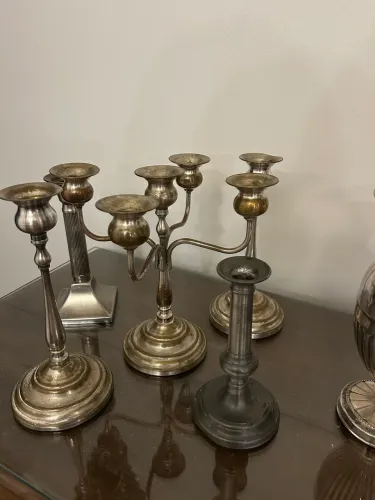 Castiçais antigos para velas