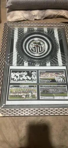 Relógio parede artesanal Santos