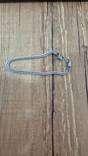 Pulseira em aço - elo trabalhado
