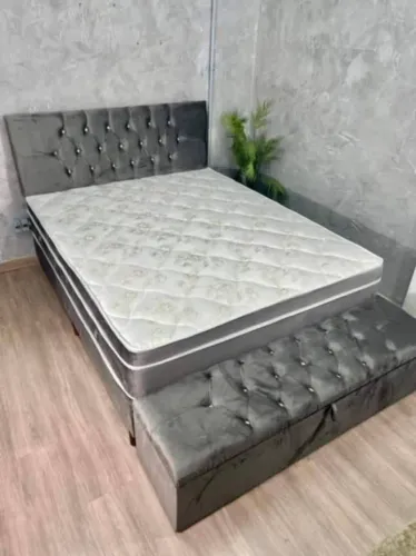 Cama casal completa molas Bonnel