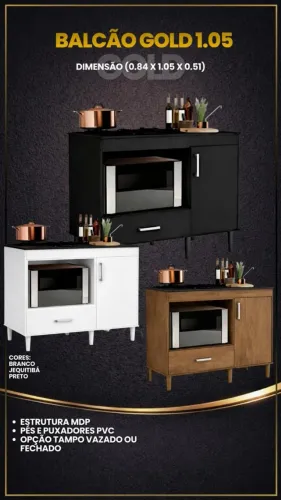 Balcão para Cooktop 5 bocas