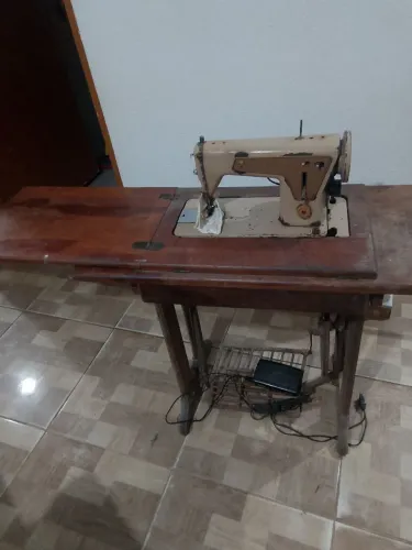 Mesa madeira de verdade p máquina de costura antiga incluso máquina de costura antiga