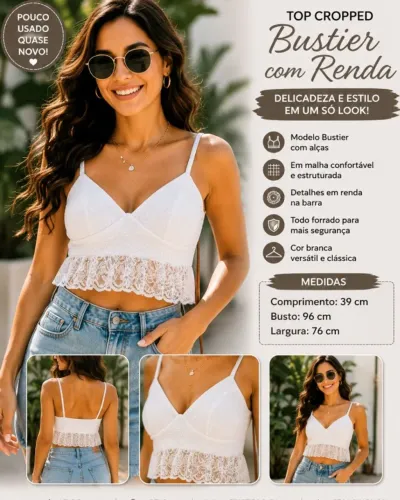Top Cropped em malha