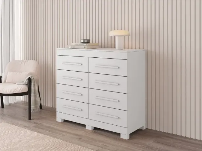Cômoda em MDF Nalu com 8 Gavetas