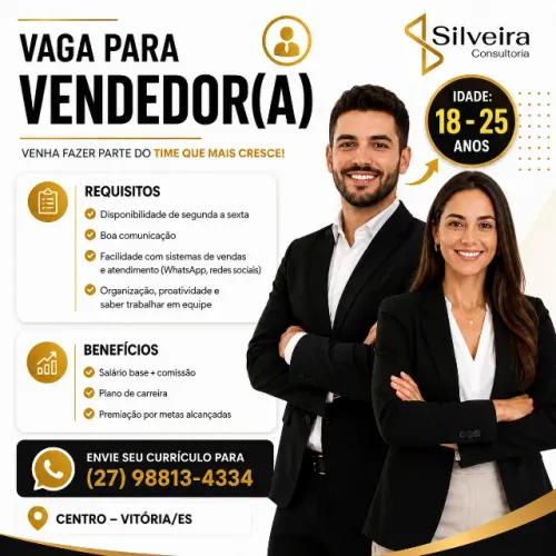 VAGA PARA VENDENDOR(A)