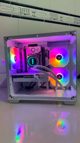 PC Gamer Full White | RX 6500 XT | 32GB RAM | Pronto para Jogar