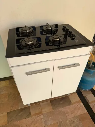 Fogão Cooktop com suporte e gás