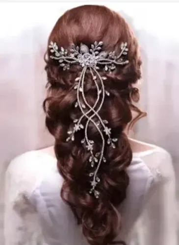 Acessório de Cabelo Elegante com Cristais - Ideal para Noivas e Festas