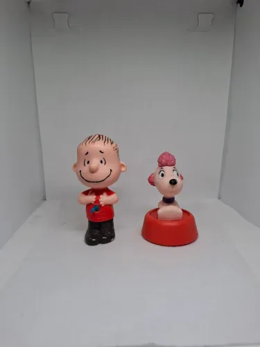 Kit 2 Bonecos Snoopy Peanuts - Linus E Fifi McDonald's Vintage