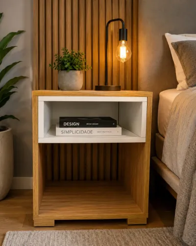 Mesinha de Cabeceira Moderna - Compacta, Elegante e Funcional